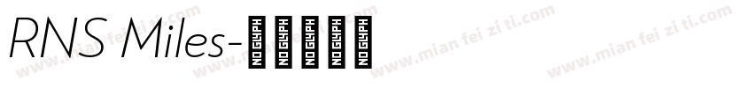 RNS Miles字体转换